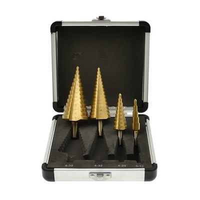 Foto van GEKO trappenboor Set 4 maten - gradatie 2 maten | HSS met Titanium
