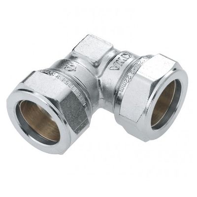 Foto van BONFIX messing knelfitting bocht 90 graden vertind 15mm FF