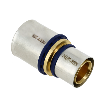 Bonfix Alu-press brass fitting coupling straight reduced 63mm x 50mm FF