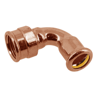 BONFIX press fitting red copper gas elbow 90 degrees 3/4inch x 28mm FRp
