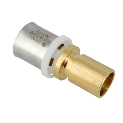 Foto van BONFIX Alu-pers - messing perskoppeling - insteekkoppeling insteekverloop 25mm x 22mm MF