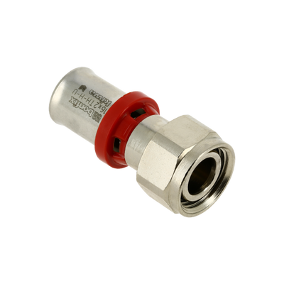 Photo of BONFIX Alu-press brass tin plated fitting 2-piece euroconus coupling 16mm x 1/2inch