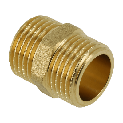 Foto van BONFIX messing draadfitting dubbele nippel 2inch RR