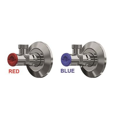 Foto van Anco hoekstopkraan 1/2inch x 3/8inch set met rozet, rvs filter en automatisch uitschakelsysteem