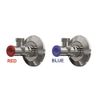 Afbeelding van Anco hoekstopkraan 1/2inch x 3/8inch set met rozet, rvs filter en automatisch uitschakelsysteem
