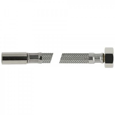 Foto van BONFIX RVS aansluitleiding flexibele slang 50cm 15mm x 3/8inch insteek x binnendraad