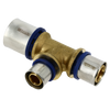 Image of Bonfix Alu-pers brass press fitting Tee reduced 40mm x 26mm x 32mm FFF