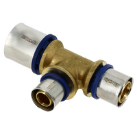 Bonfix Alu-pers brass press fitting Tee reduced 40mm x 26mm x 32mm FFF
