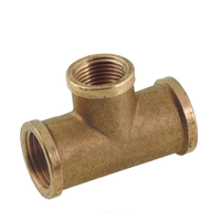BONFIX messing draadfitting T-stuk binnendraad 1/2 x 3/8 x 1/2inch RpRpRp
