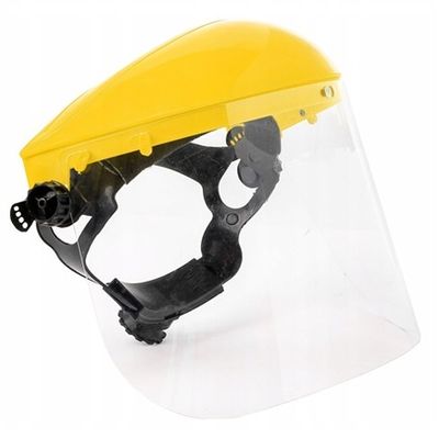 Hoofdbescherming met PVC Face Shield Vizier Foto van Hoofdbescherming met PVC Face Shield Vizier