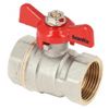 Image of BONFIX brass threaded fitting ball valve red butterfly knob 1 1/4inch RpRp