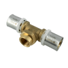 Image of Bonfix Alu-press brass press fitting Tee 25mm x 3/4inch x 25mm FRF