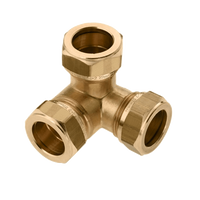 BONFIX messing knelfitting hoek T-stuk 22mm FFF