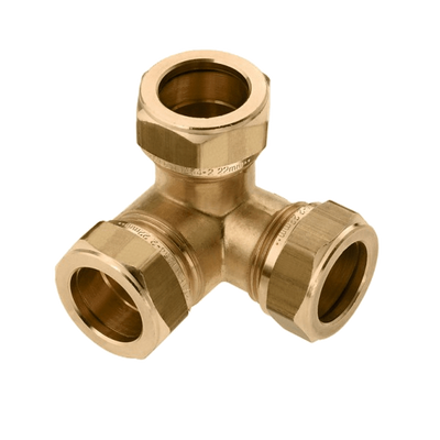 BONFIX messing knelfitting hoek T-stuk 22mm FFF