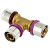 Image of Bonfix Alu press brass fitting coupling Tee reduced 32mm x 32mm x 26mm FFF