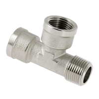 BONFIX messing vertind draadfitting T-stuk 3/8inch RpRpR