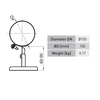 Image of SPKP pellet 100 – pellet stove chimney pipe wall mounting bracket adjustable diameter Ø100mm