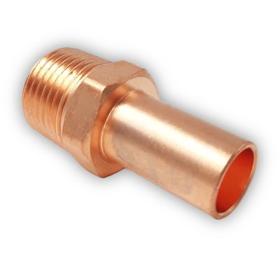 Photo of AesPRES Uniko copper pressfitting - insert coupling 22mm x 3/4inch male thread