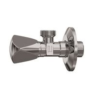 Anco hoekstopkraan 1/2inch x 1/2inch met rozet en driehoekige gladde handgreep