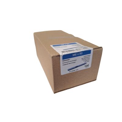 Foto van Stokeinden M6 x 90 gegalvaniseerd - 100 stuks