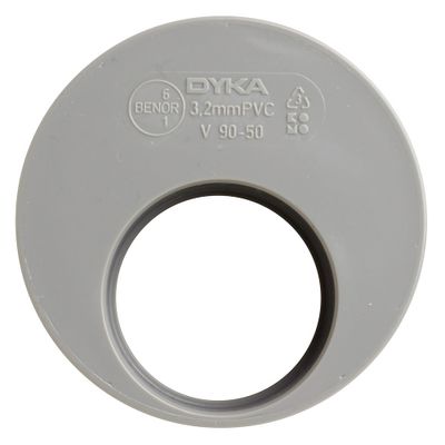 Foto van Martens 50mm x 90mm PVC verloopring inwendig grijs