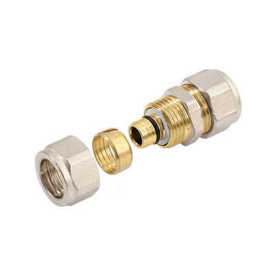 Photo of Bonfix Alu-compression fitting brass straight reduced coupling 26mm x 20mm FF