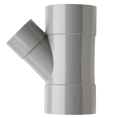 Foto van Martens PVC 75mm x 50mm T-stuk 45 graden