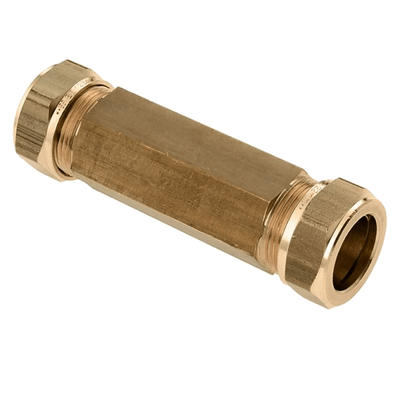Photo of BONFIX brass compression fitting repair coupling straight 22mm FF