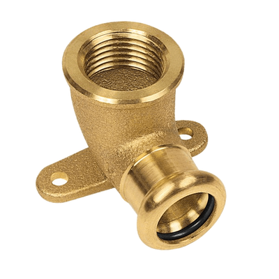 Photo of BONFIX press fitting red copper wall plate 15mm x 1/2inch FRp