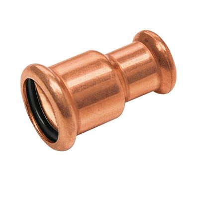 Photo of BONFIX press fitting red copper reducing coupling 22mm x 16mm FF