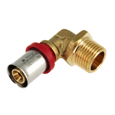 BONFIX Alu-pers messing persfitting bocht / knie 16mm x 1/2inch