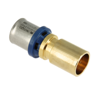 BONFIX Alu-pers messing persfitting insteekkoppeling verloop 20mm x 22mm