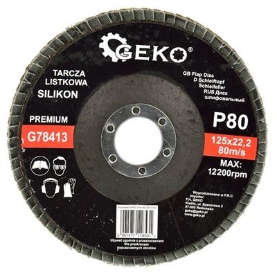 Foto van Geko Sillicium Carbide lamellenschijf 125mm P80 - per stuk