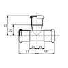 Afbeelding van Steelpres C-staal M persfitting T-stuk verlopend 15mm x 22mm x 15mm FFF