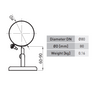 Image of SPKP pellet 80 – pellet stove chimney pipe wall mounting bracket adjustable diameter Ø80mm