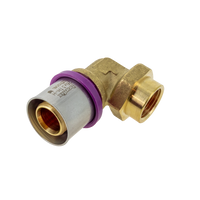 Bonfix Alu-press brass fitting elbow internal thread 26mm x 1/2inch FRp