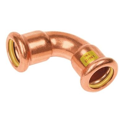Photo of BONFIX press fitting red copper gas elbow 90 degrees 35mm FF