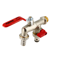 Bonfix dubbele kogeltapkraan 1/2inch x 3/4inch x 3/4inch MMR