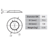 Image of SPKP pellet 80 – pellet stove chimney pipe silicone rosette diameter Ø80mm