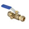 Image of BONFIX brass compression ball valve without tap 15mm FF