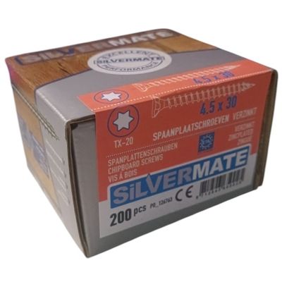 Silvermate chipboard screws 4.5 x 30 full thread Silvermate chipboard screws 4.5 x 30 full thread