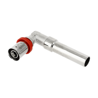 Bonfix Alu-press brass fitting elbow push-in 16mm x 15mm FM