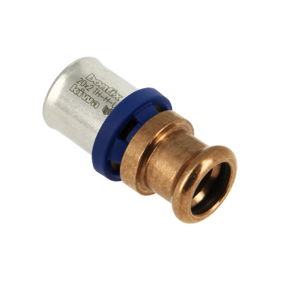 Photo of Bonfix Alu-press brass fitting straight reduced 20mm x 15mm FF