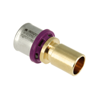BONFIX Alu-pers - messing perskoppeling - insteekkoppeling insteekverloop 26mm x 22mm