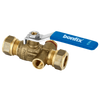 Image of BONFIX brass compression ball valve with tap 15mm FF