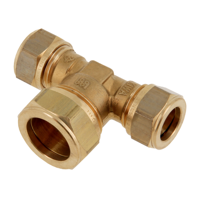 BONFIX messing knelfitting T-stuk verlopend 15mm x 22mm x 15mm FFF