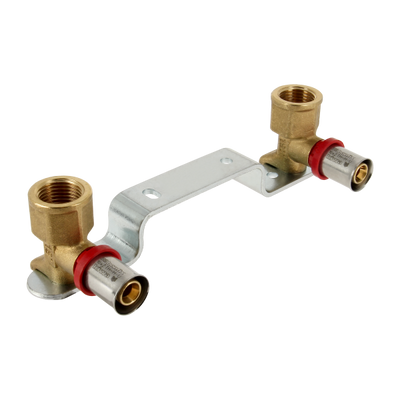 Photo of Bonfix Alu-press brass fitting wall plate bracket 16 x 1/2