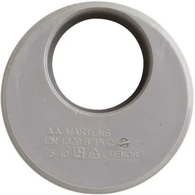 Foto van Martens PVC 40mm x 75mm verloopring inwendig grijs
