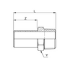 Afbeelding van Steelpres C-staal M 22mm x 3/4inch persfitting Insteekkoppeling buitendraad