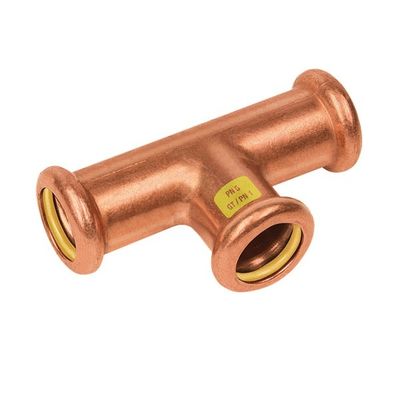 Photo of BONFIX press fitting red copper gas Tee 28mm x 22mm x 28mm FFF